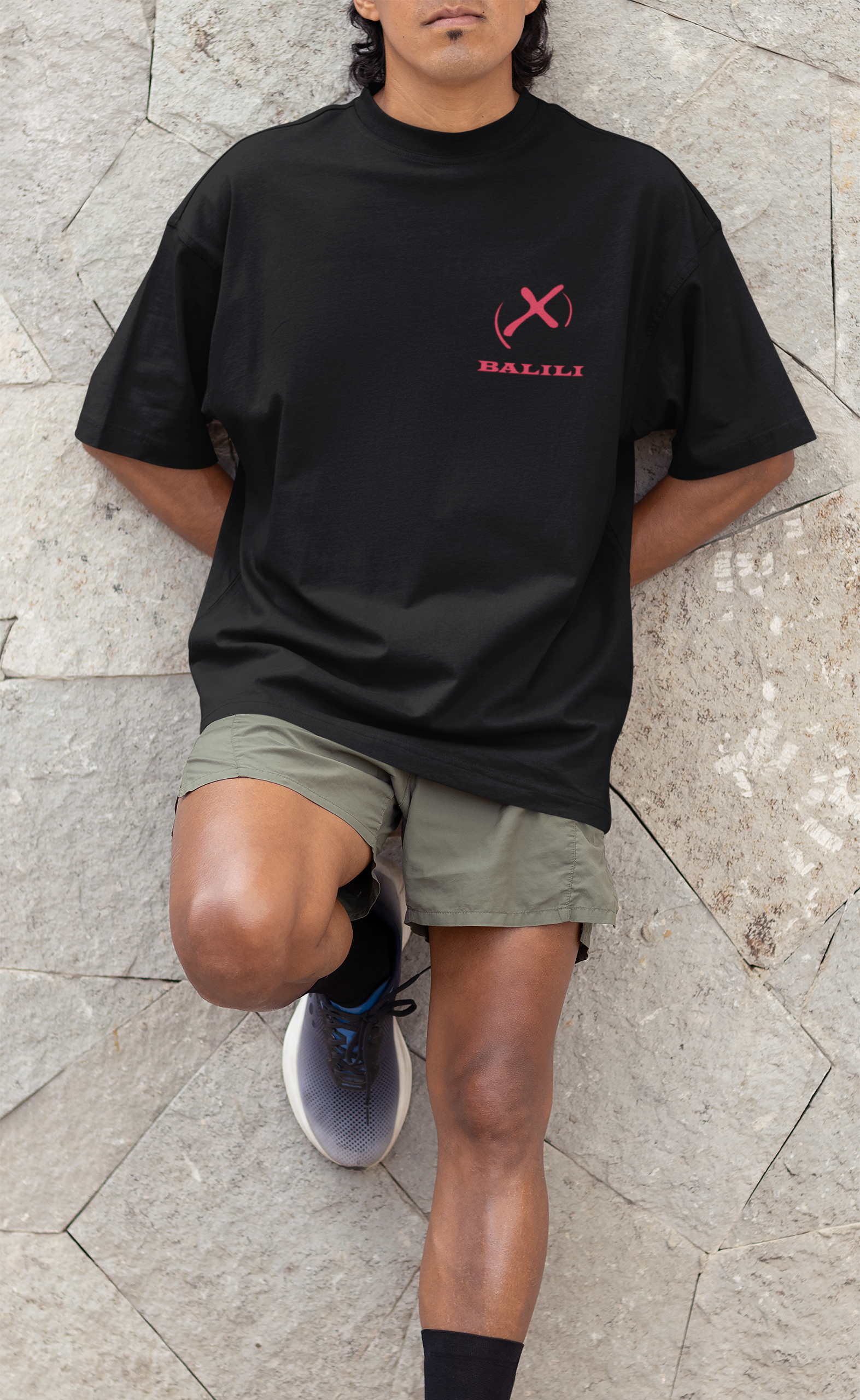 Balili Gym Red oversized fit tee